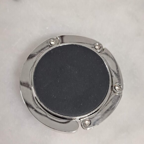 Tabletop Handbag Holder Foldable Orange & Gold Mosaic Look with Resin Coating - Picture 6 of 9